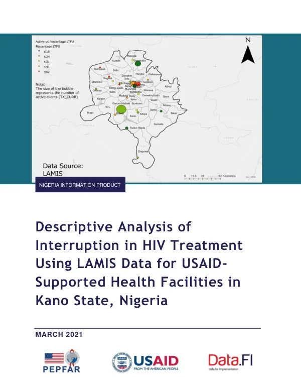 Descriptive Analysis of Interruption in HIV Treatment Using LAMIS Data for USAID-Supported Health Facilities in Kano State, Nigeria