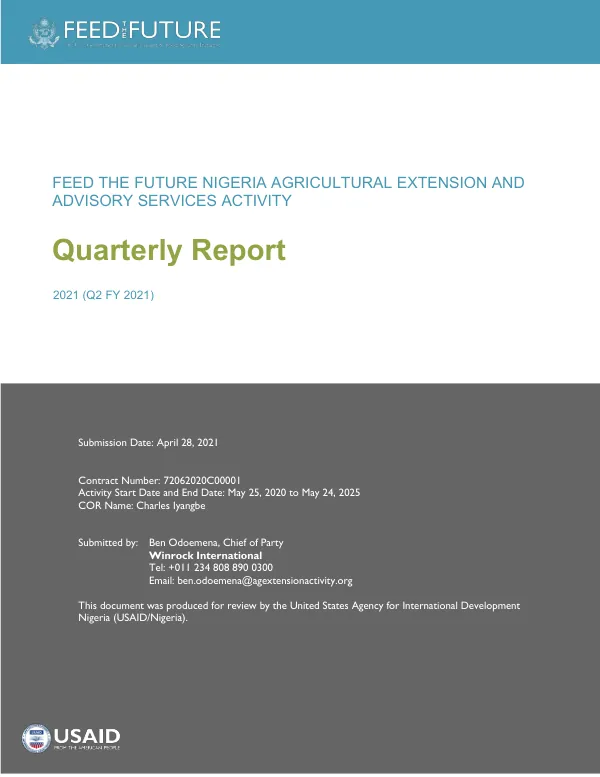 Nigeria Agricultural Extension and Advisory Services Annual Report 2020