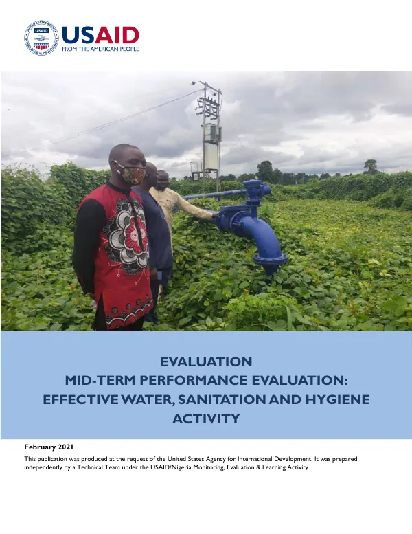 Mid-Term Performance Evaluation of the Effective Water, Sanitation and Hygiene Activity