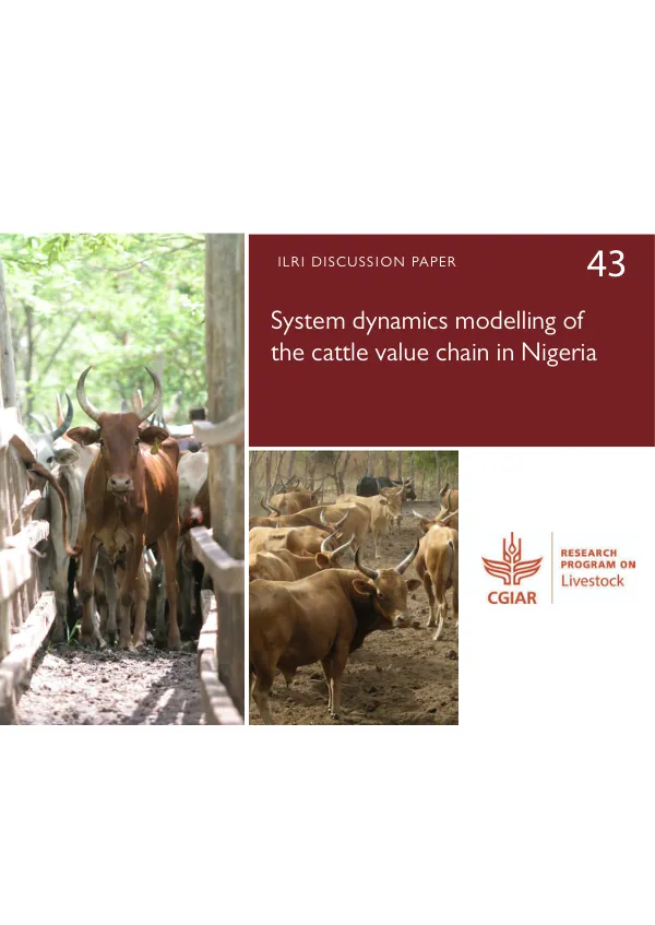 System dynamics modelling of the cattle value chain in Nigeria