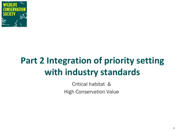 Integration of Priority Setting with Industry Standards