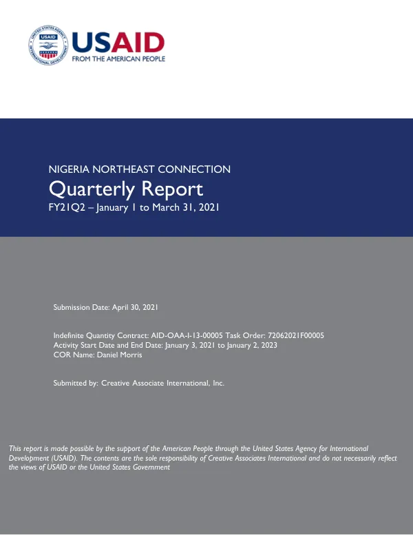 Nigeria Northeast Connection: Building Community Resilience to Violent Extremism and Conflict in Northeast Nigeria