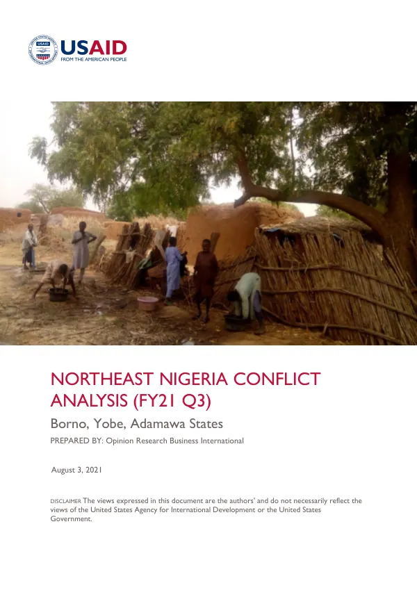 NORTHEAST NIGERIA CONFLICT ANALYSIS (FY21 Q3)