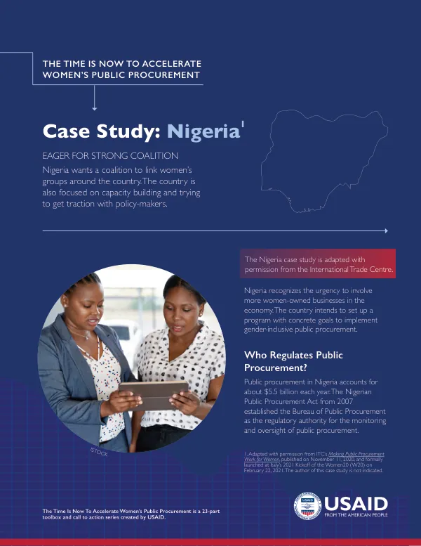 The Time is Now to Accelerate Women's Public Procurement: Case Study: Nigeria