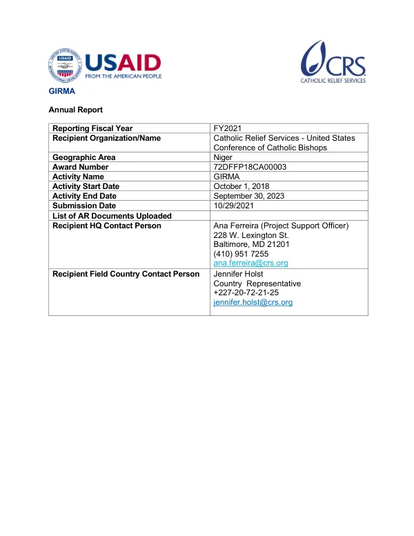 Annual Results Report: Girma