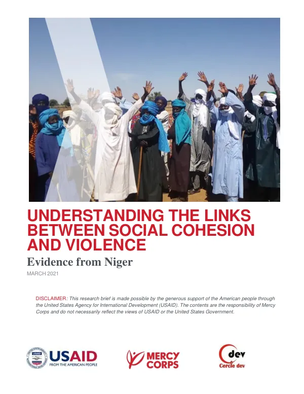 Links between Social Cohesion and Violence: Evidence from Niger