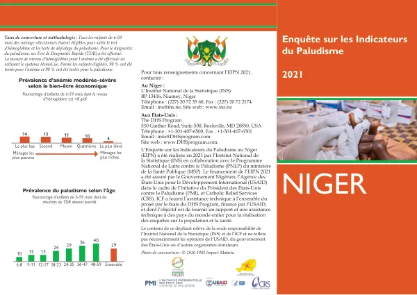 Enquête sur les Indicateurs du Paludisme au Niger 2021 - Factsheet
