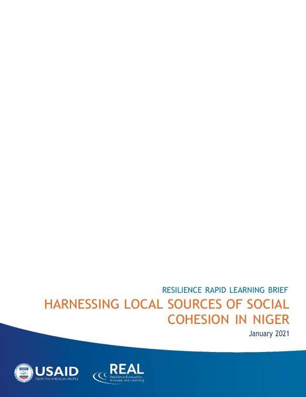 Harnessing Local Sources of Social Cohesion in Niger: Lessons for Building Resilience in Protracted Crises and Conflict-affected Settings