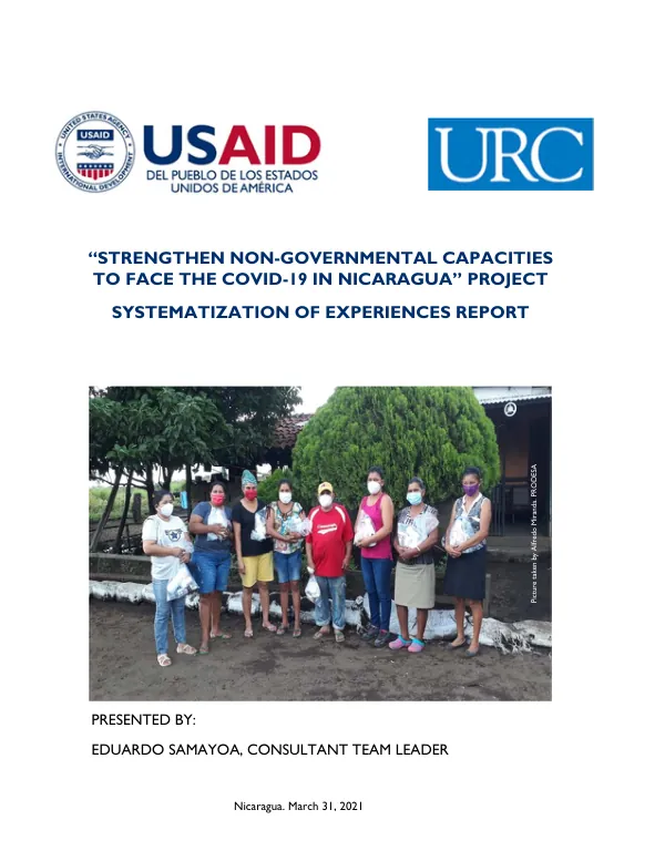 Systematization of Experiences Report: Strengthen Non-Governmental Capacities to Face the COVID-19 in Nicaragua