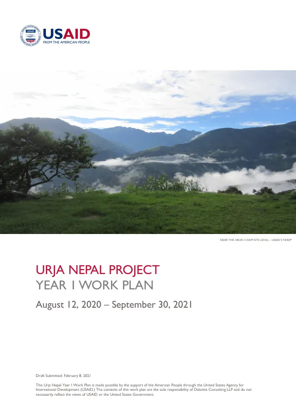Urja Nepal Year I Work Plan
