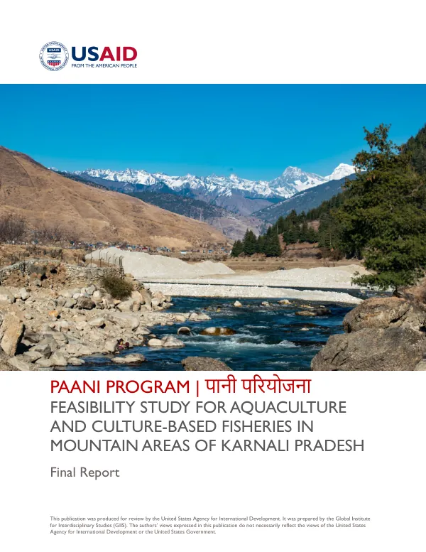 Feasibility Study for Aquaculture and Culture-Based Fisheries in Mountain Areas of Karnali Pradesh