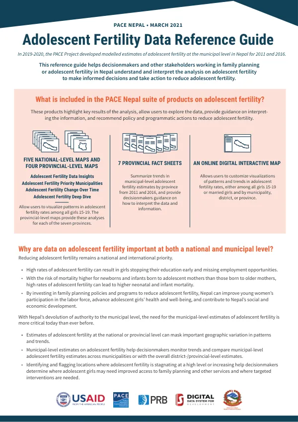 Adolescent Fertility Data Reference Guide