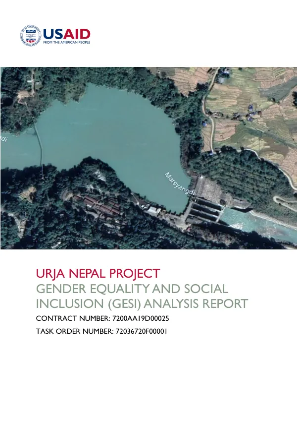 Urja Nepal Project Gender Equality and Social Inclusion (GESI) Analysis Report