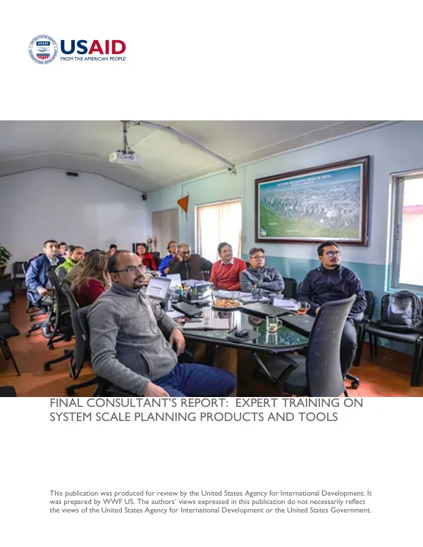 Final Consultant’s Report: Expert Training on System Scale Planning Products and Tools