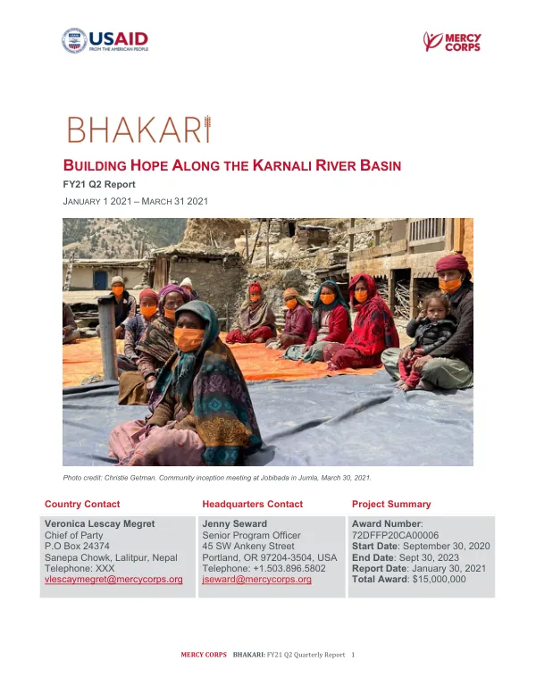 BHAKARI: FY21 Q2 Quarterly Report