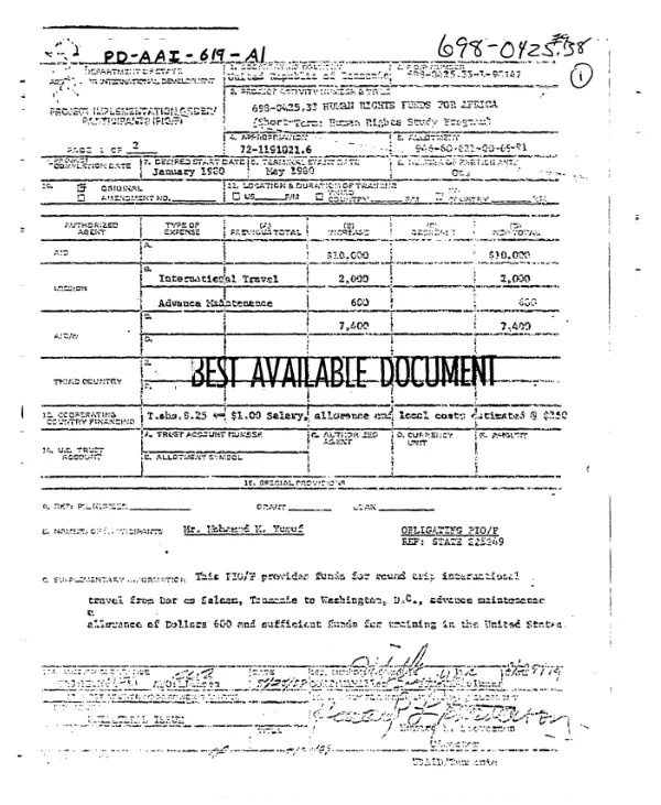 BEST AVAILABLE DOCUMENT for Human Rights Education