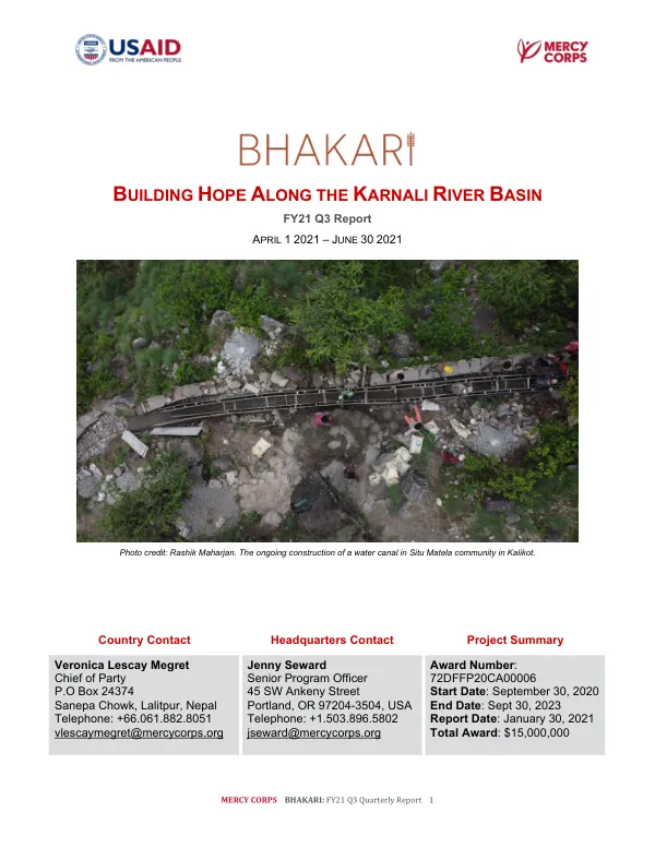 BHAKARI: FY21 Q3 Quarterly Report