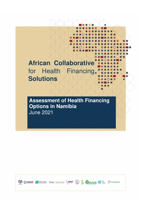 Assessment of Health Financing Options in Namibia