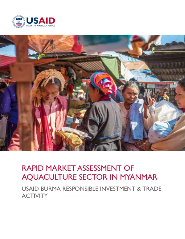 Rapid Market Assessment of Aquaculture Sector in Myanmar
