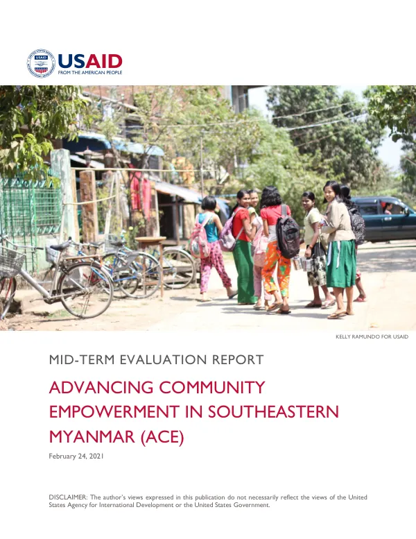 Mid-Term Evaluation Report: Advancing Community Empowerment in Southeastern Myanmar (ACE)
