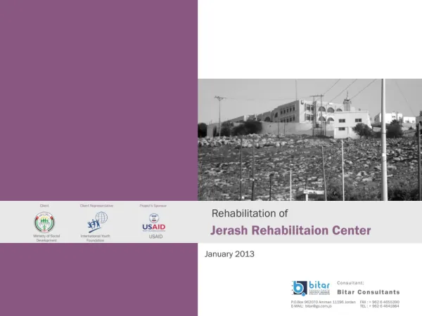 Rehabilitation of Jerash Rehabilitation Center
