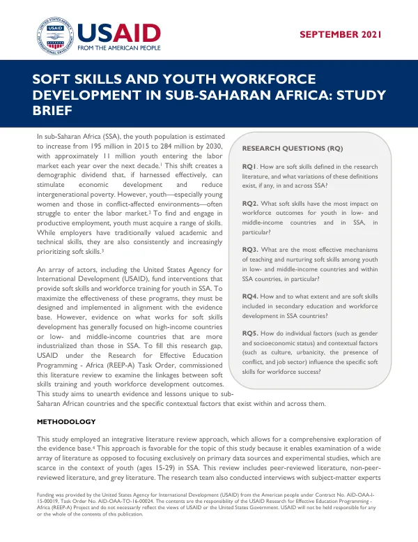 Soft Skills Literature Review Study Brief