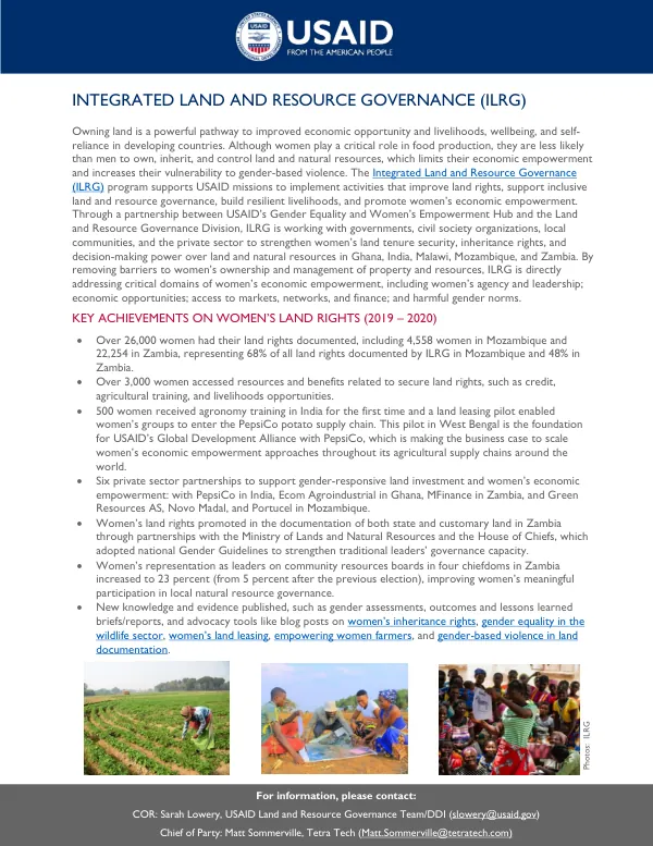 Integrated Land and Resource Governance (ILRG) Program