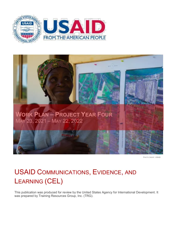 CEL Work Plan Project Year Four: May 2021 - May 2022