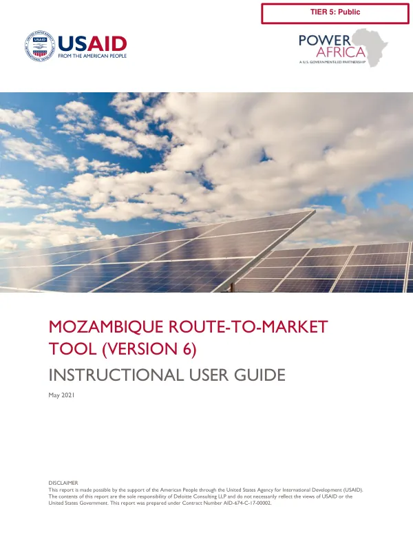 Mozambique RTM Tool Instructional User Guide