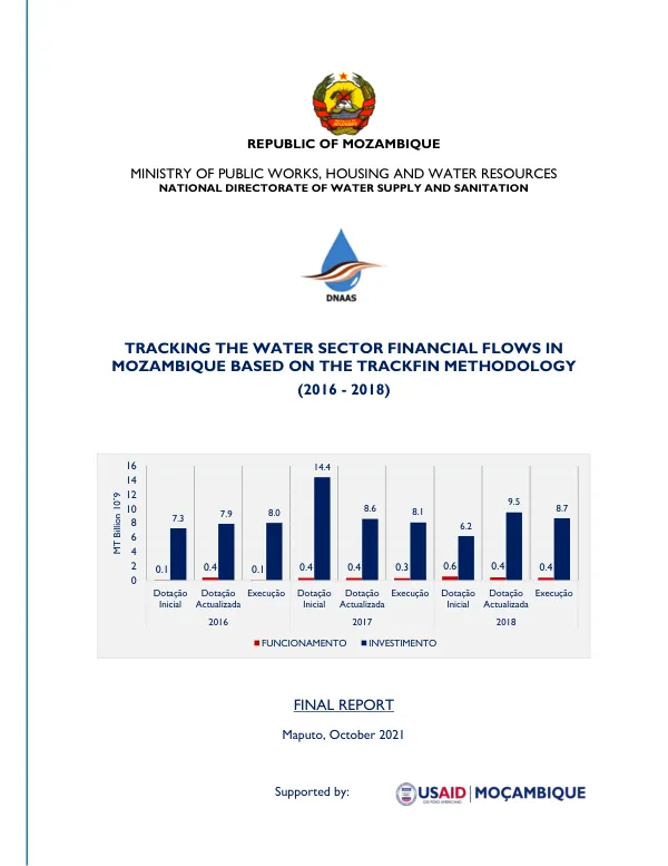 Tracking the water sector financial flows in Mozambique based on the TrackFin Methodology (2016-2018)