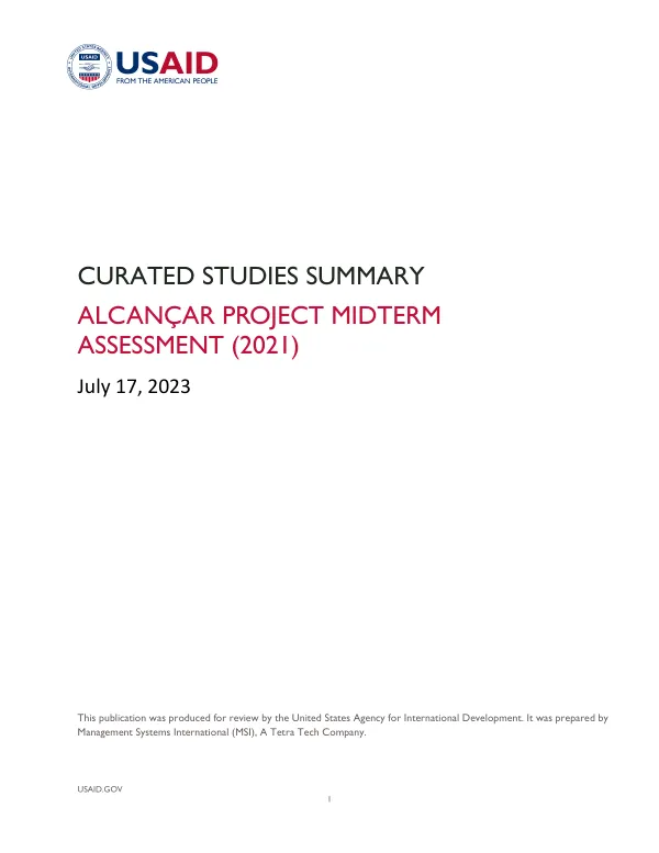 Alcançar Project Midterm Assessment 2021