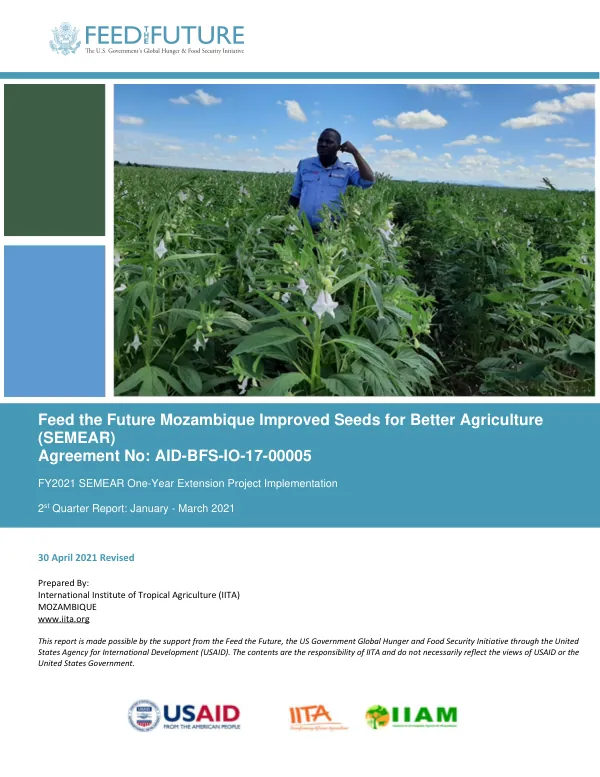 FY2021 SEMEAR One-Year Extension Project Implementation 2nd Quarter Report: January - March 2021