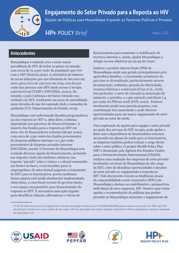 Engajamento do Setor Privado para a Reposta ao HIV