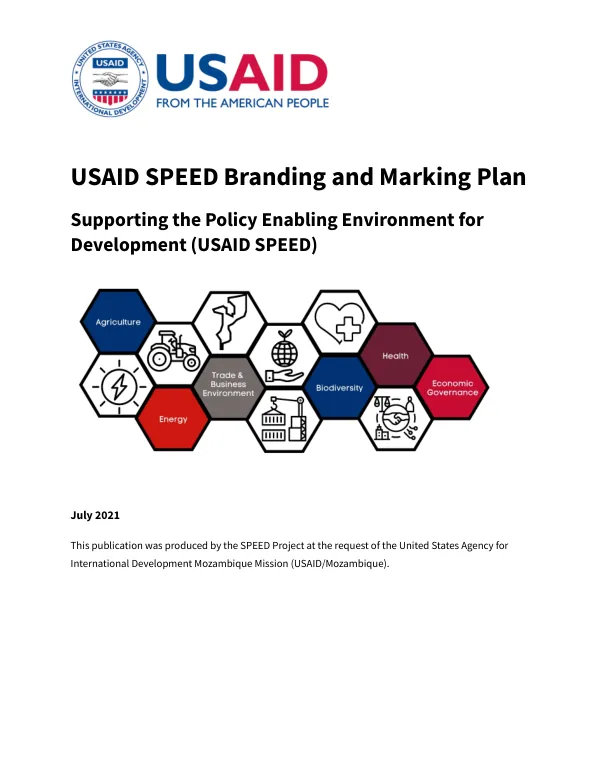 USAID SPEED Branding and Marking Plan