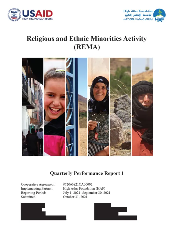 Q1 Performance Report: CA #72060821CA00002 REMA
