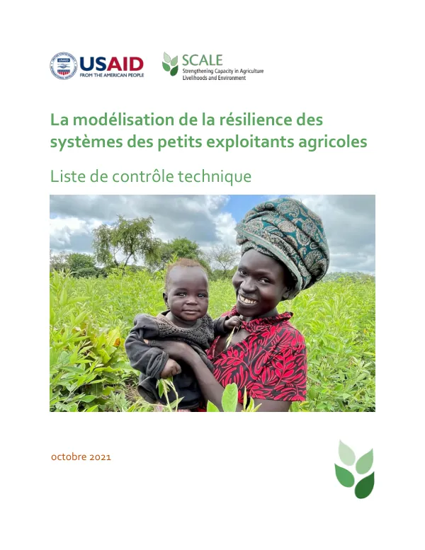 La modélisation de la résilience des systèmes des petits exploitants agricoles : Liste de contrôle technique
