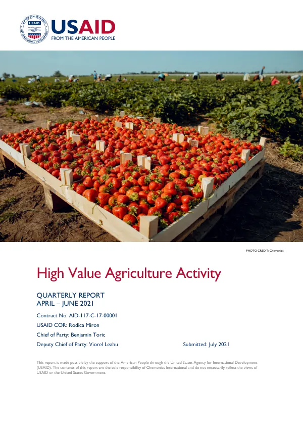 High Value Agriculture Activity Report