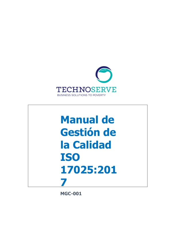 Manual de Gestión de la Calidad ISO 17025:2017 MGC-001