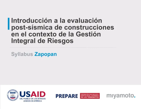 Syllabus: Introducción a la evaluación post-sísmica de construcciones en el contexto de la Gestión Integral de Riesgos