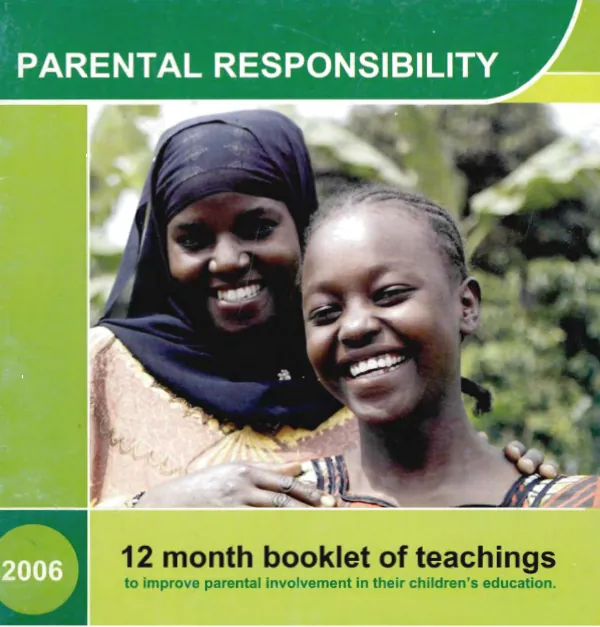 12 Month Booklet of Teachings to Improve Parental Involvement in Children's Education