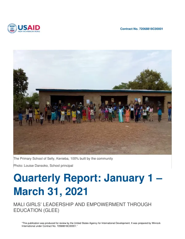 Quarterly Report: January 1 - March 31, 2021