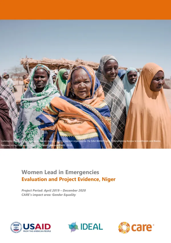 Women Lead in Emergencies Evaluation and Project Evidence, Niger
