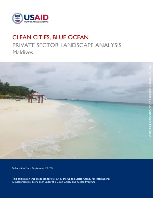 Private Sector Landscape Analysis for Clean Cities, Blue Ocean Program in Maldives