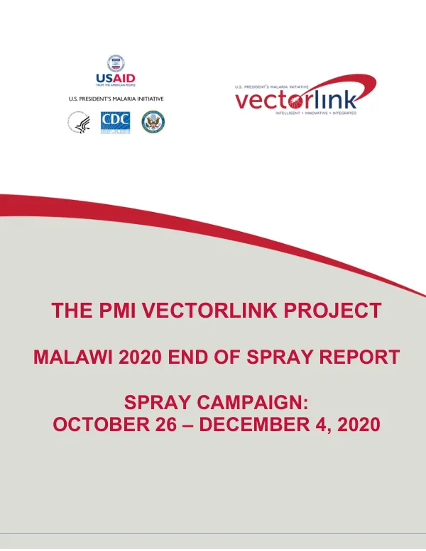 The PMI VectorLink Project Malawi 2020 End of Spray Report: Spray Campaign: October 26 – December 4, 2020