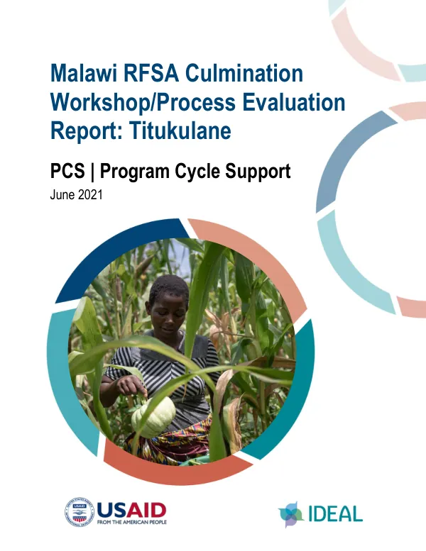 Malawi RFSA Culmination Workshop/Process Evaluation Report: Titukulane
