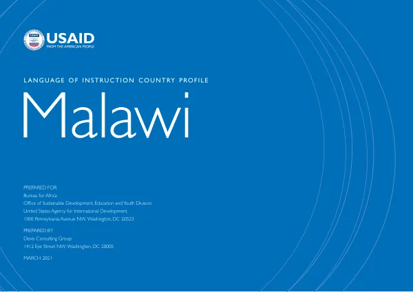 Language of Instruction Country Profile: Malawi