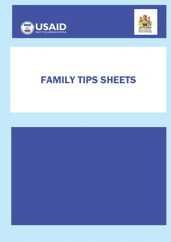 FAMILY TIPS SHEETS: STANDARDS 1-4 TIPS, LEARNING AT HOME, READING FOR ALL MALAWI (REFAM), 2021