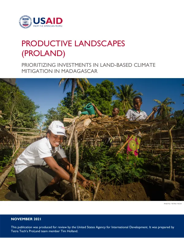 Productive Landscapes (ProLand): Prioritizing Investments in Land-Based Climate Mitigation in Madagascar