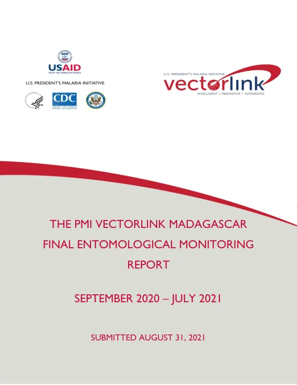 VectorLink Madagascar Final Entomological Monitoring Report