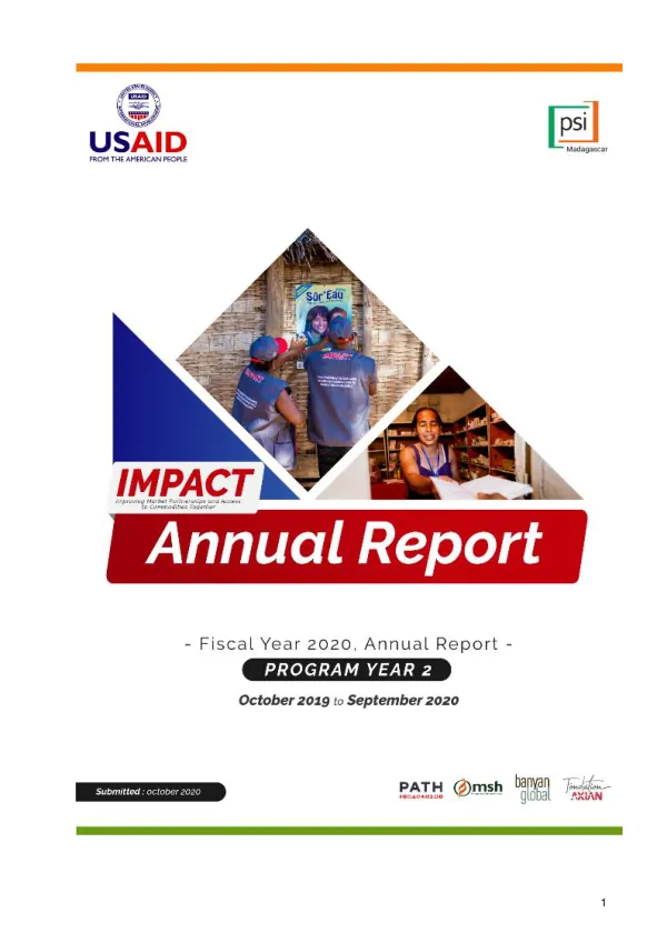Final Report: Enhanced Coordination and Quality Health Products for the Malagasy People